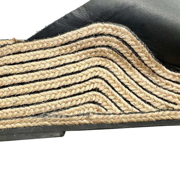 Casteller Espana | Women | Leather Cross Strap Espadrille Heeled Slides | 10.5 - Picture 11 of 13